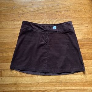 Sunhee Moon brown corduroy mini skirt